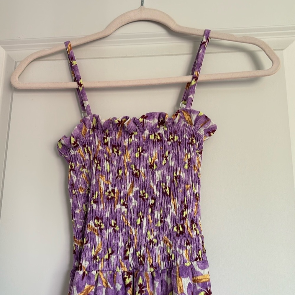 H&M long floral purple dress